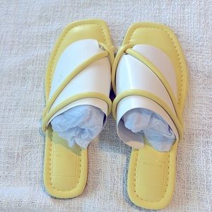 New with tags, never worn, dolce vita sandals, yellow